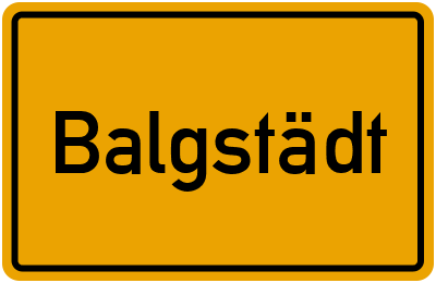 Ortsschild von Gemeinde Balgstädt in Sachsen-Anhalt