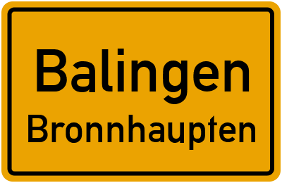 Straßenverzeichnis Balingen Bronnhaupten