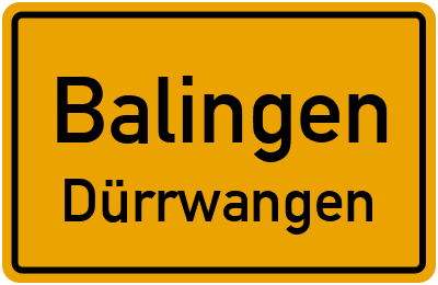 Straßenverzeichnis Balingen Dürrwangen