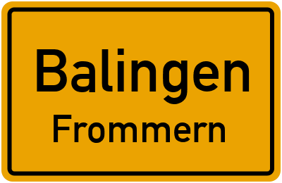 Straßenverzeichnis Balingen Frommern