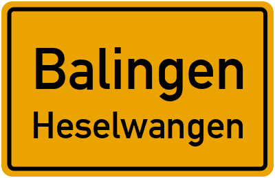 Straßenverzeichnis Balingen Heselwangen