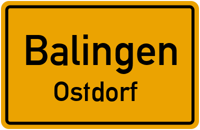 Ortsschild Balingen Ostdorf