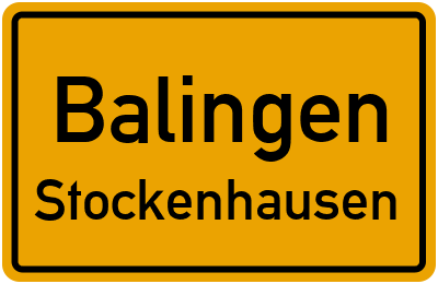 Ortsschild Balingen Stockenhausen