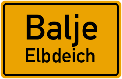 Straßenverzeichnis Balje Elbdeich