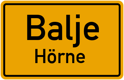 Straßenverzeichnis Balje Hörne