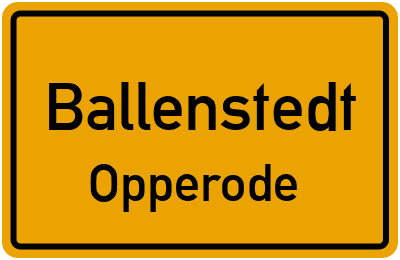 Straßenverzeichnis Ballenstedt Opperode
