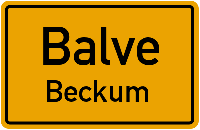 Ortsschild Balve Beckum