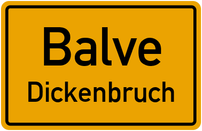 Straßenverzeichnis Balve Dickenbruch