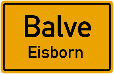 Ortsschild Balve Eisborn