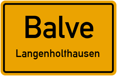 Ortsschild Balve Langenholthausen