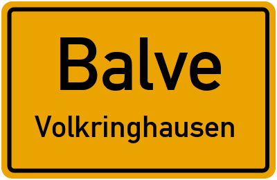 Ortsschild Balve Volkringhausen