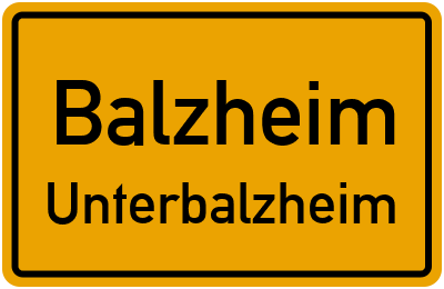 Straßenverzeichnis Balzheim Unterbalzheim