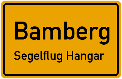 Straßenverzeichnis Bamberg Segelflug Hangar