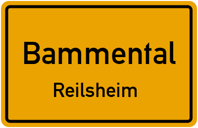 Ortsschild Bammental Reilsheim
