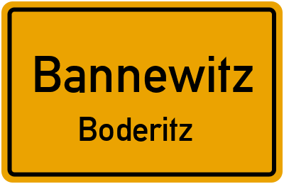 Ortsschild Bannewitz Boderitz