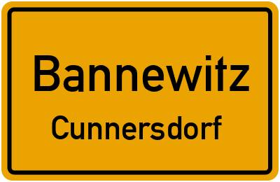 Ortsschild Bannewitz Cunnersdorf
