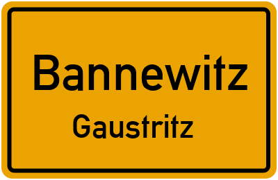 Ortsschild Bannewitz Gaustritz