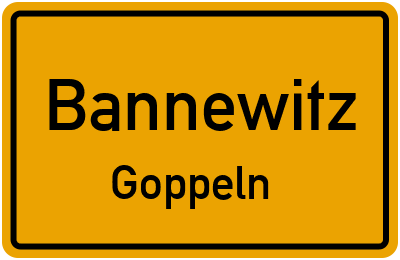 Ortsschild Bannewitz Goppeln
