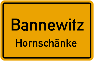 Ortsschild Bannewitz Hornschänke