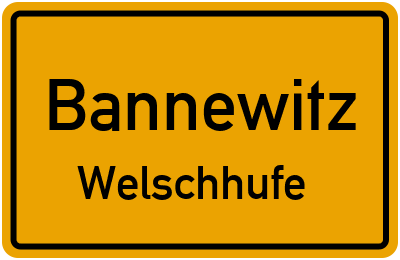 Ortsschild Bannewitz Welschhufe