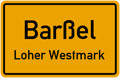 Ortsschild Barßel Loher Westmark