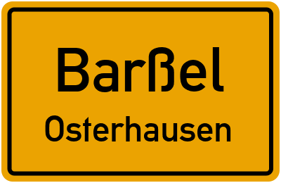 Ortsschild Barßel Osterhausen