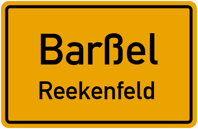 Ortsschild Barßel Reekenfeld
