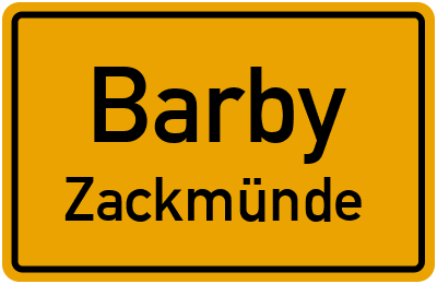 Straßenverzeichnis Barby Zackmünde