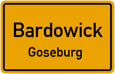 Straßenverzeichnis Bardowick Goseburg