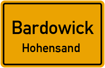 Straßenverzeichnis Bardowick Hohensand