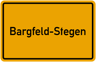 Ortsschild von Bargfeld-Stegen in Schleswig-Holstein