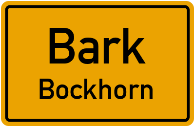 Straßenverzeichnis Bark Bockhorn