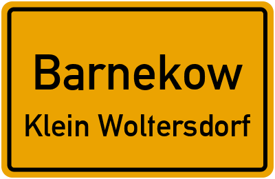Straßenverzeichnis Barnekow Klein Woltersdorf