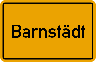 Ortsschild von Gemeinde Barnstädt in Sachsen-Anhalt