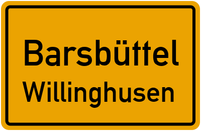 Ortsschild Barsbüttel Willinghusen