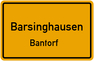 Straßenverzeichnis Barsinghausen Bantorf