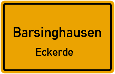 Ortsschild Barsinghausen Eckerde