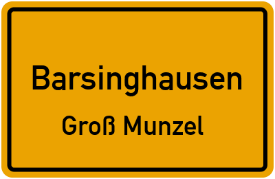 Straßenverzeichnis Barsinghausen Groß Munzel