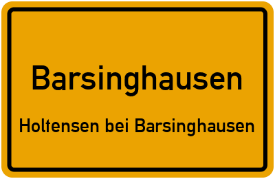 Straßenverzeichnis Barsinghausen Holtensen bei Barsinghausen