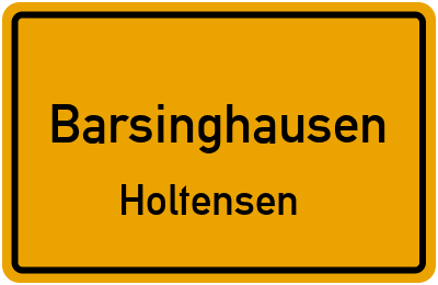 Ortsschild Barsinghausen Holtensen