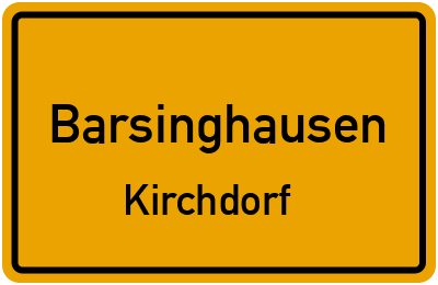 Ortsschild Barsinghausen Kirchdorf