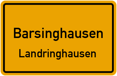 Straßenverzeichnis Barsinghausen Landringhausen