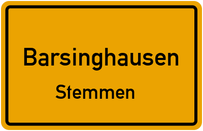 Straßenverzeichnis Barsinghausen Stemmen