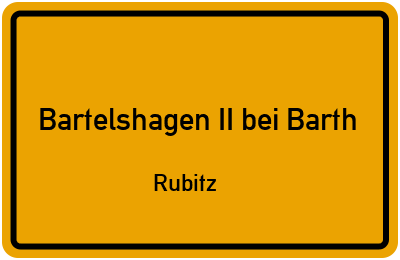 Straßenverzeichnis Bartelshagen II bei Barth Rubitz