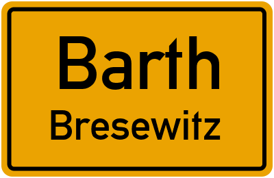 Straßenverzeichnis Barth Bresewitz