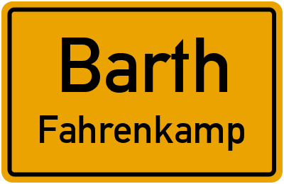 Straßenverzeichnis Barth Fahrenkamp