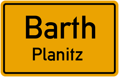 Straßenverzeichnis Barth Planitz