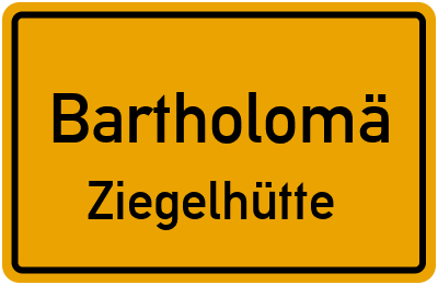 Straßenverzeichnis Bartholomä Ziegelhütte