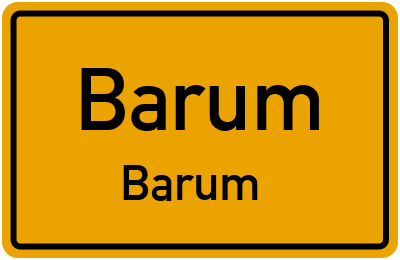 Ortsschild Barum Barum
