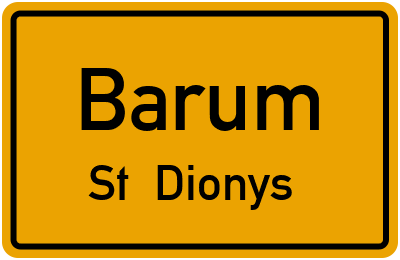 Straßenverzeichnis Barum St. Dionys
